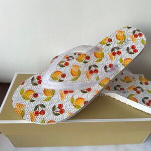 NIB Michael Kors Charm Flipflops Translucent PVC Size 8 & 11